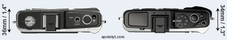 Compare E-P2 versus E-P3 top