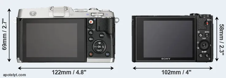 Comparison E-P5 or HX99 rear