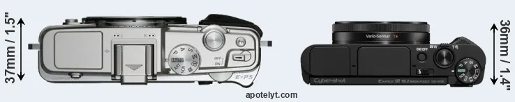 Compare E-P5 versus HX99 top
