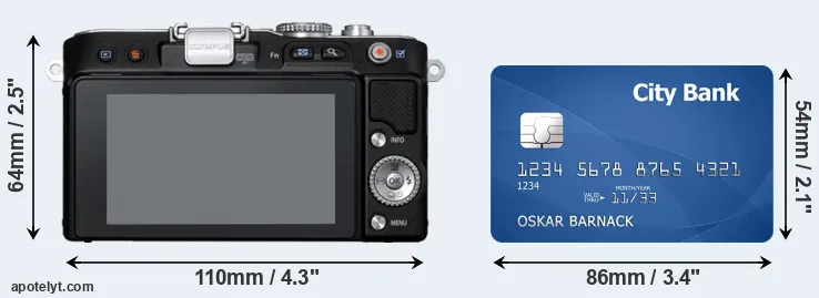 E-PL3 and credit card rear side