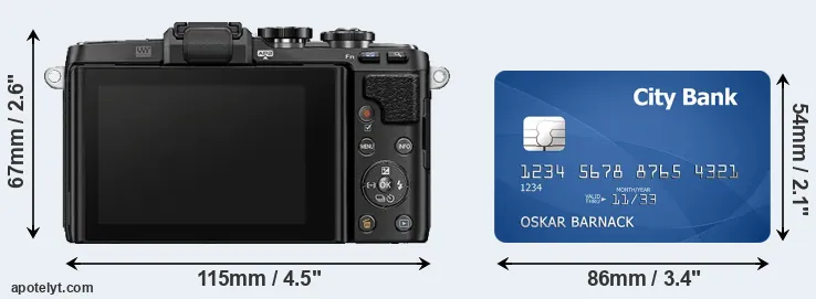 E-PL7 and credit card rear side