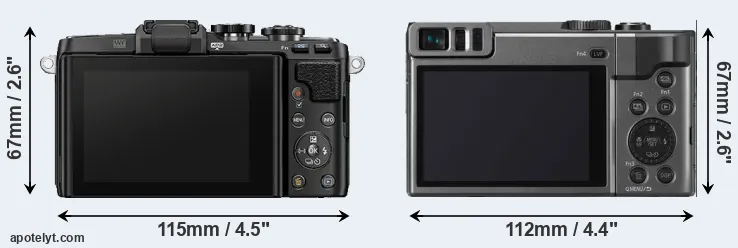 Comparison E-PL7 or TZ90 rear