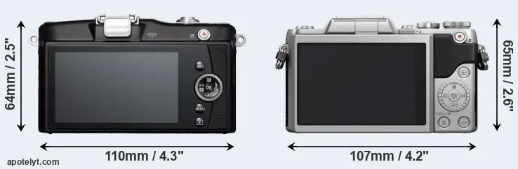 Comparison E-PM1 or GF7 rear