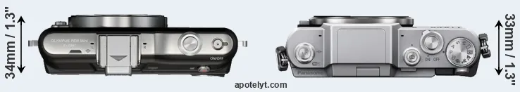 Compare E-PM1 versus GF7 top