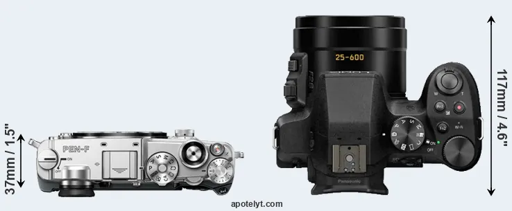 Compare PEN-F versus FZ330 top