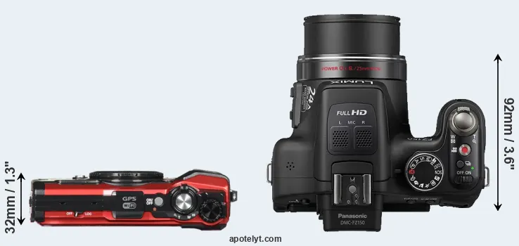 Compare TG-5 versus FZ150 top