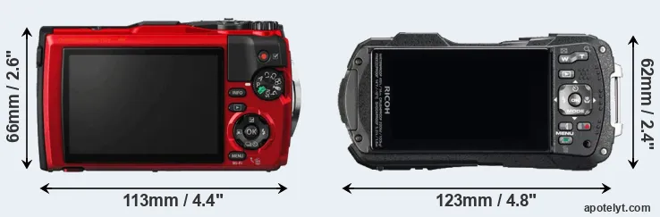Comparison TG-5 or WG-60 rear
