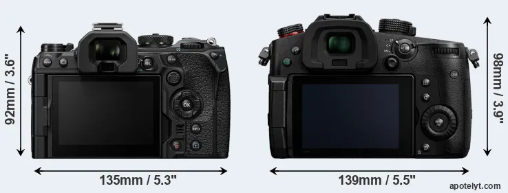 Comparison OM-1 or GH5 II rear