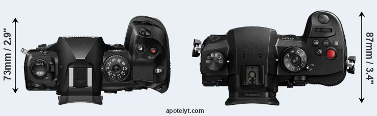 Compare OM-1 versus GH5 II top