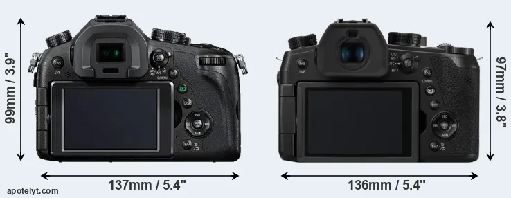 Comparison FZ1000 or FZ1000 II rear