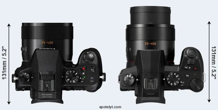 Compare FZ1000 versus FZ1000 II top