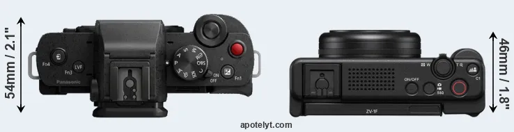 Compare G100 versus ZV-1F top