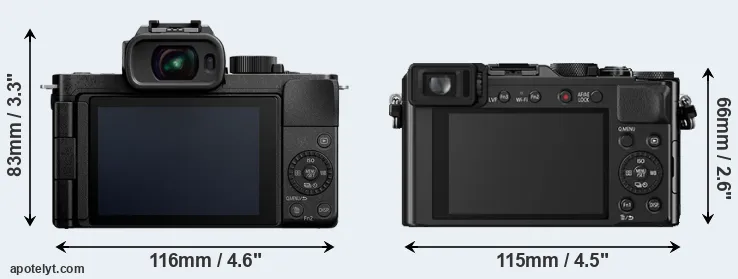 Comparison G110 or LX100 rear