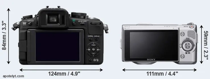 Comparison G2 or NEX-5 rear