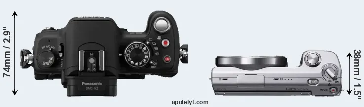 Compare G2 versus NEX-5 top