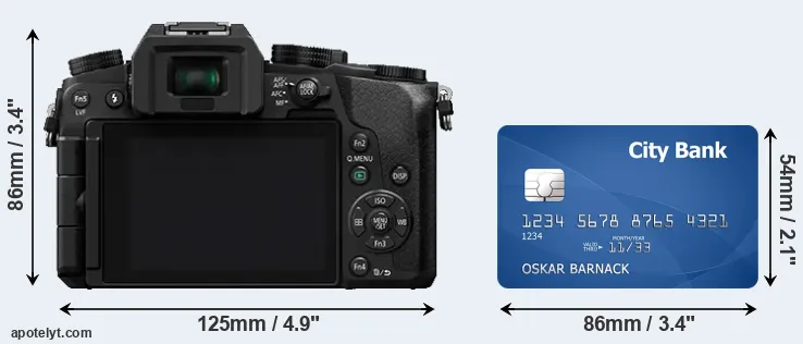 G7 and credit card rear side