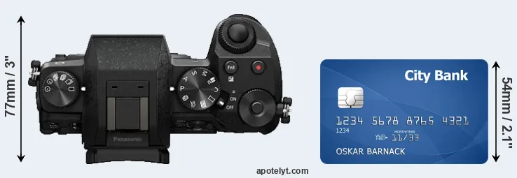 G7 versus credit card top view