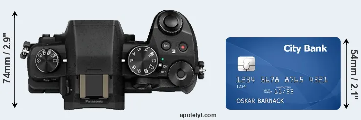 G85 versus credit card top view