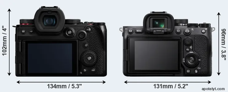Comparison G9 II or A7 IV rear