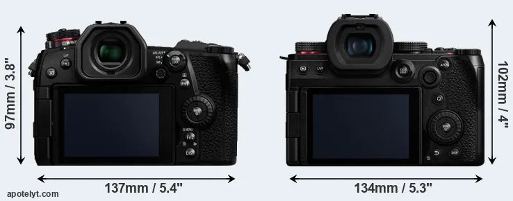 Comparison G9 or G9 II rear
