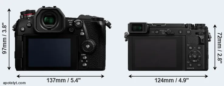 Comparison G9 or GX9 rear