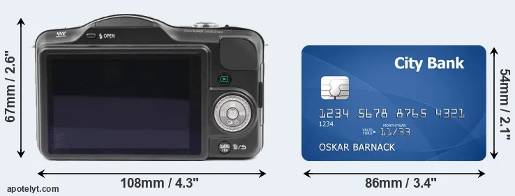 GF3 and credit card rear side