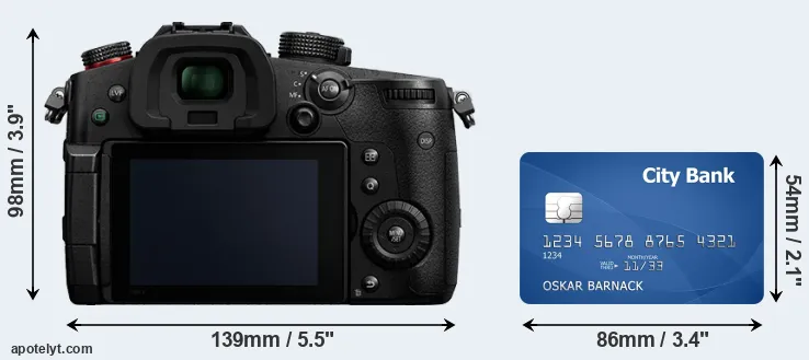 GH5 II and credit card rear side