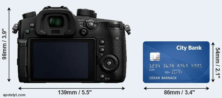 GH5 and credit card rear side