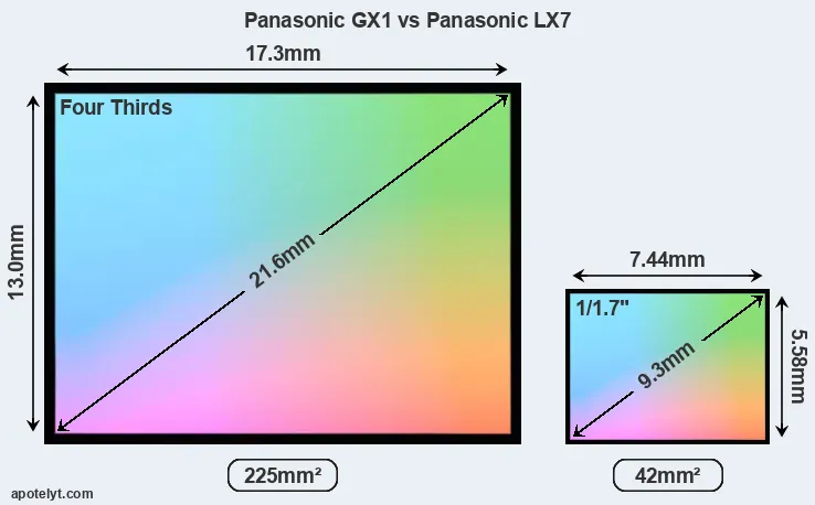 Panasonic GX1 and Panasonic LX7 sensor measures