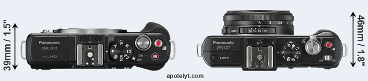 Compare GX1 versus LX7 top