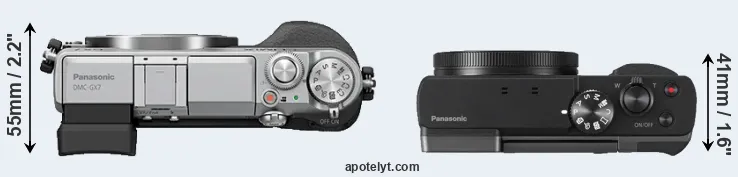 Compare GX7 versus ZS70 top