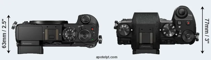 Compare GX8 versus G7 top