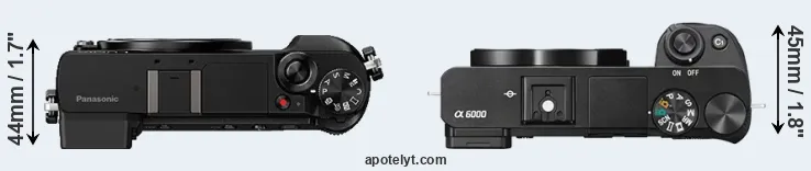 Compare GX80 versus A6000 top