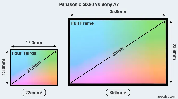 Panasonic GX80 and Sony A7 sensor measures