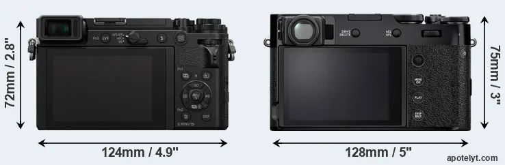 Comparison GX9 or X100V rear