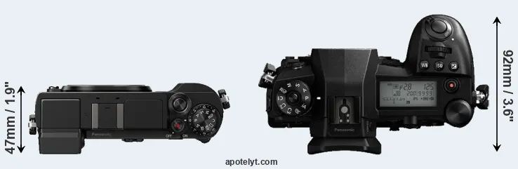 Compare GX9 versus G9 top