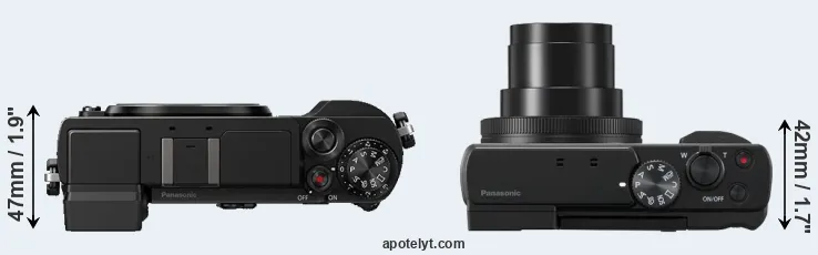 Compare GX9 versus TZ95 top