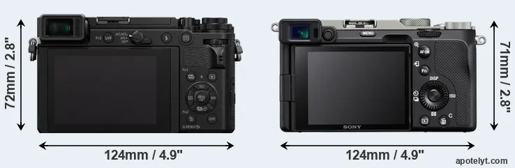 Comparison GX9 or A7C rear