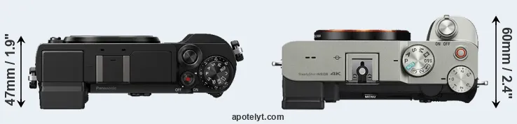 Compare GX9 versus A7C top