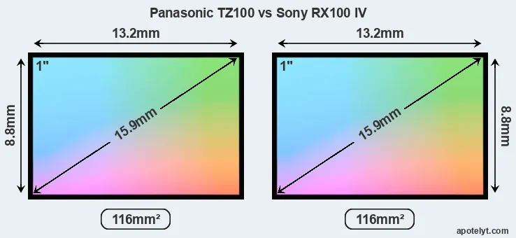 Panasonic TZ100 and Sony RX100 IV sensor measures