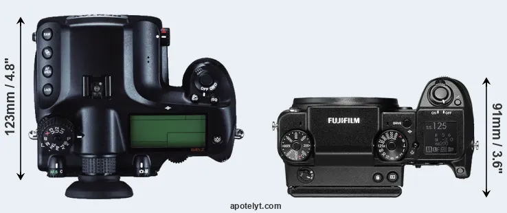 Compare 645Z versus GFX 50S top