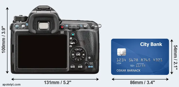 K-3 II and credit card rear side
