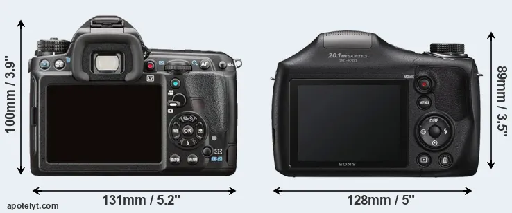 Comparison K-3 II or H300 rear