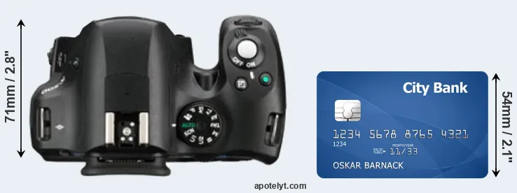 K-500 versus credit card top view