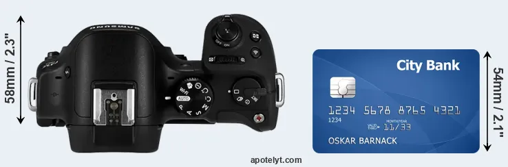 NX30 versus credit card top view