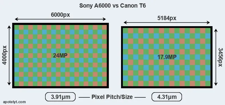A6000 versus T6 MP