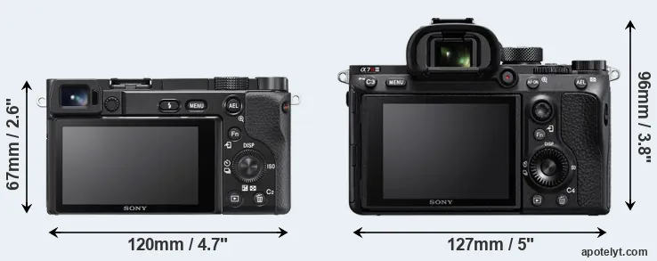 Comparison A6100 or A7R III rear