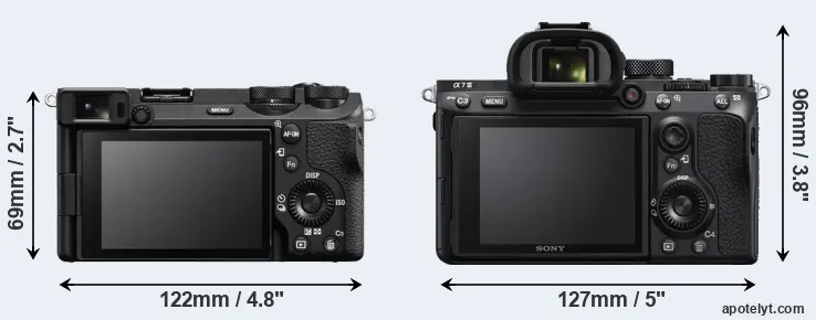 Comparison A6700 or A7 III rear