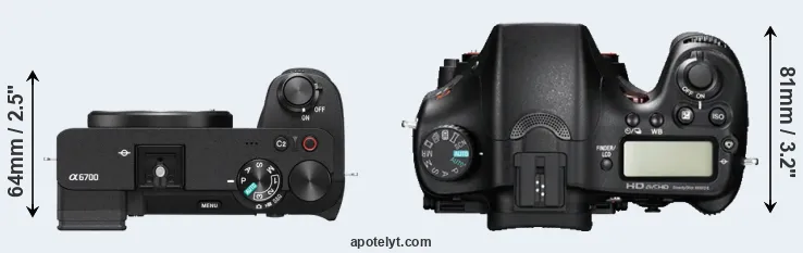 Compare A6700 versus A77 top