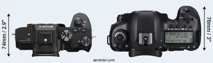 Compare A7 III versus 5DS R top